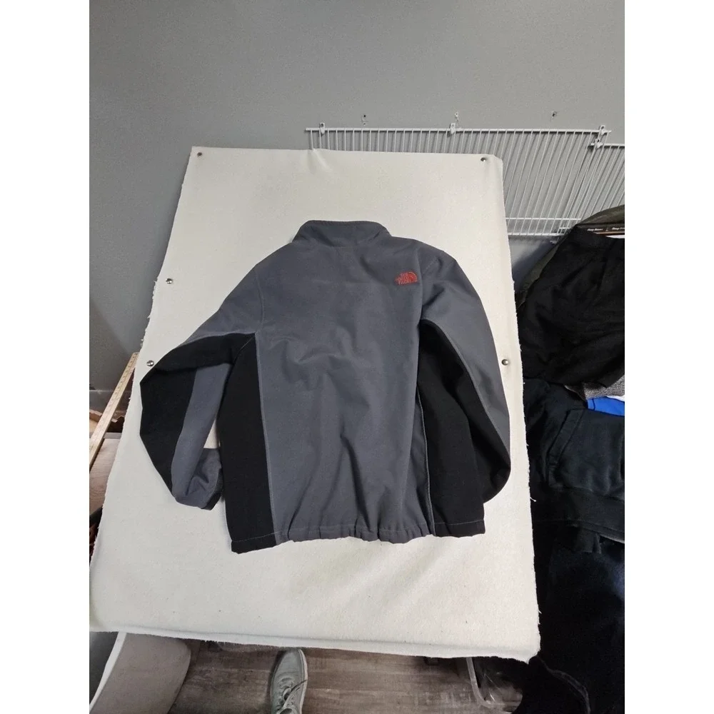 North Face Jacket Mens TKA‎ Stealth Fleece Lined Full Zip Mock Neck Gray Size XL